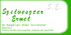 szilveszter ermel business card